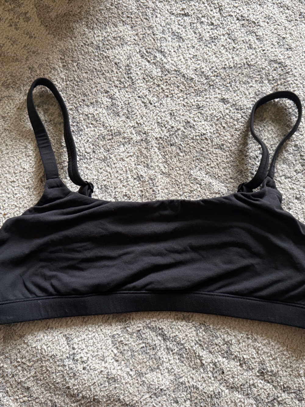 SKIMS Black Seamless Bralette - Lightweight Everyday Layer